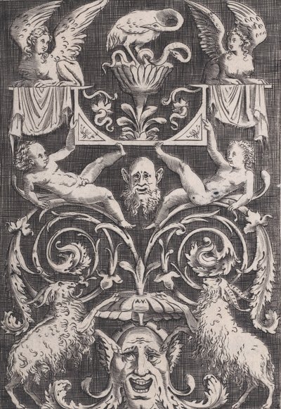 Panel ozdobny, ca. 1514-36. autorstwa Agostino Veneziano