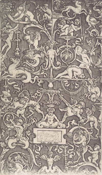 Panel ozdobny, ca. 1514-36. autorstwa Agostino Veneziano