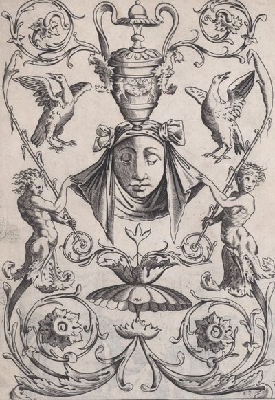 Panel ozdobny, ca. 1514-36. autorstwa Agostino Veneziano