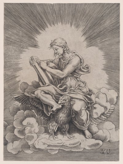 Św. Jan, dat. 1518. autorstwa Agostino Veneziano
