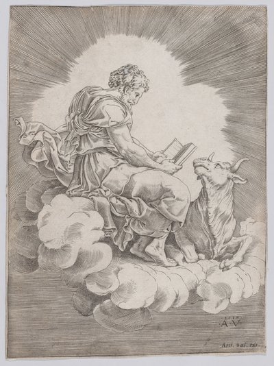 Święty Łukasz, 1518. autorstwa Agostino Veneziano