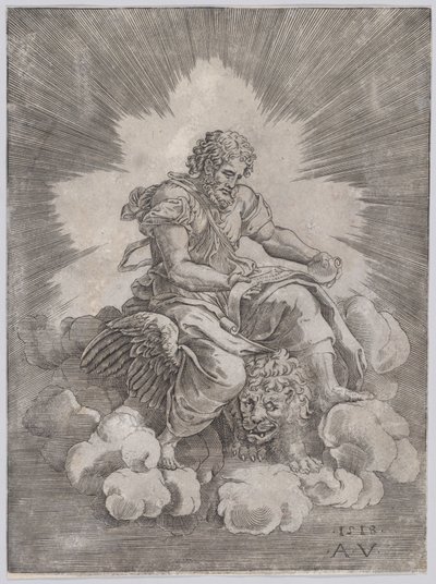 Św. Marek, dat. 1518. autorstwa Agostino Veneziano