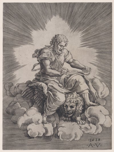 Św. Marek, dat. 1518. autorstwa Agostino Veneziano