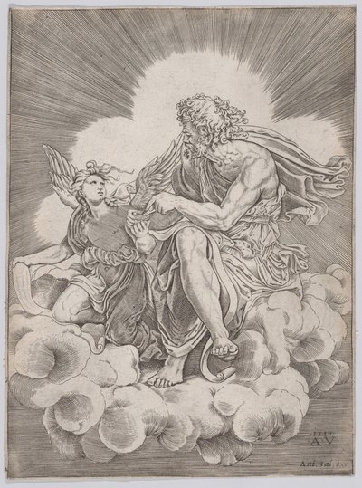 Św. Mateusz, dat. 1518. autorstwa Agostino Veneziano