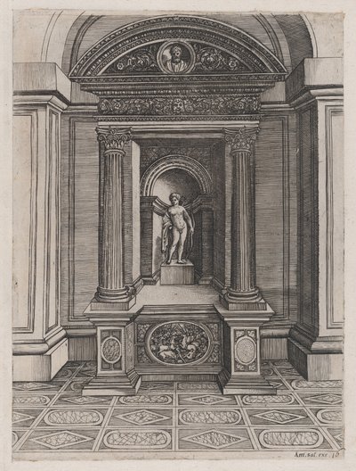 Lustro rzymskiej świetności: Ołtarz Erosa, ca. 1514-36, ca. 1514-36. autorstwa Agostino Veneziano.