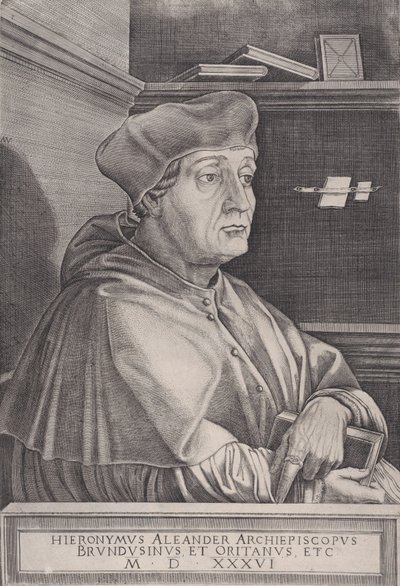 Arcybiskup Brindisi, datowany na 1536 rok. autorstwa Agostino Veneziano