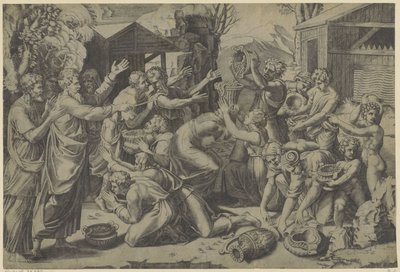 Zbieranie manny autorstwa Agostino Veneziano