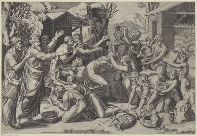 Zbieranie manny autorstwa Agostino Veneziano