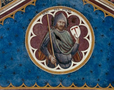 Lotharius, dux populi, fragment czwartego przęsła stropu (fresk) autorstwa Agostino di Marsiglio