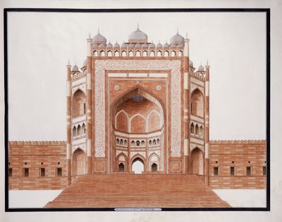 Brama w Futtypore, Sicri, c. 1815 autorstwa Agra School