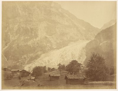Dolny lodowiec Grindelwald i trasa Boenisseg na górze Mettenberg autorstwa Aimé Civiale