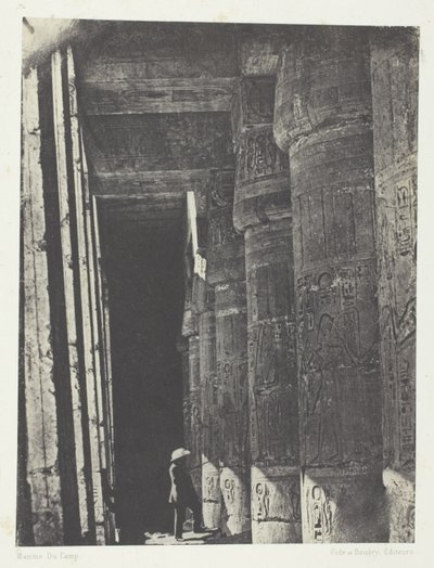 Medinet-Habou, Galeria Pałacu Ramzesa-Méiamouna; Teby autorstwa Aimé Rochas