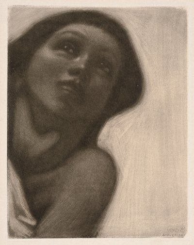 Mezzotinta (temat z fresku „Wiosna” w mauzoleum Juséliusa) autorstwa Akseli Gallen-Kallela