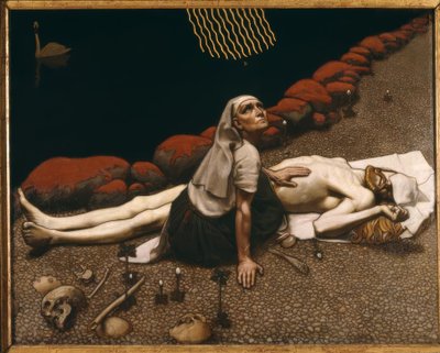 A.Gallen-Kallela, Mutter des Lemminkain. autorstwa Akseli Gallen Kallela