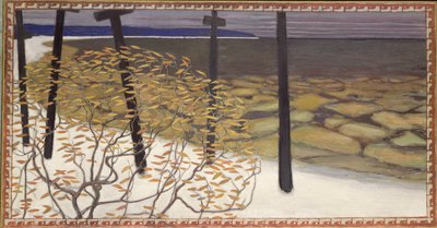 Jesień, pięć krzyży (olej na płótnie) 1902 autorstwa Akseli Valdemar Gallen Kallela