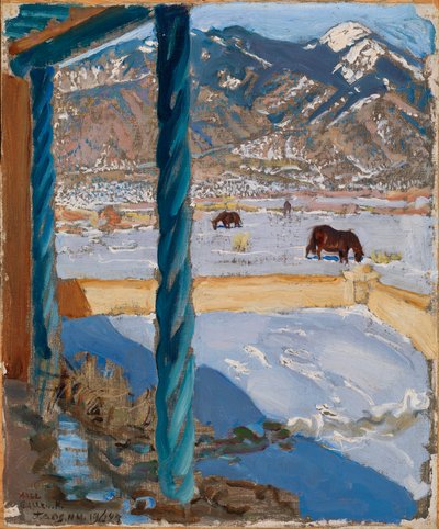 Taos Home in Sunlight autorstwa Akseli Valdemar Gallen-Kallela