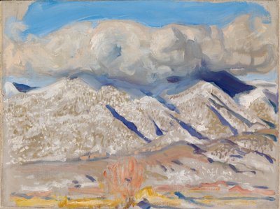 Góry Taos spowite chmurami autorstwa Akseli Valdemar Gallen-Kallela