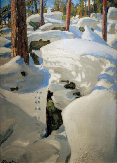 Jaskinia rysia autorstwa Akseli Valdemar Gallen Kallela