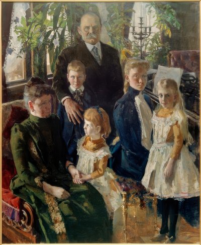 Portret rodziny przemysłowca Antti Ahlström autorstwa Akseli Valdemar Gallen Kallela