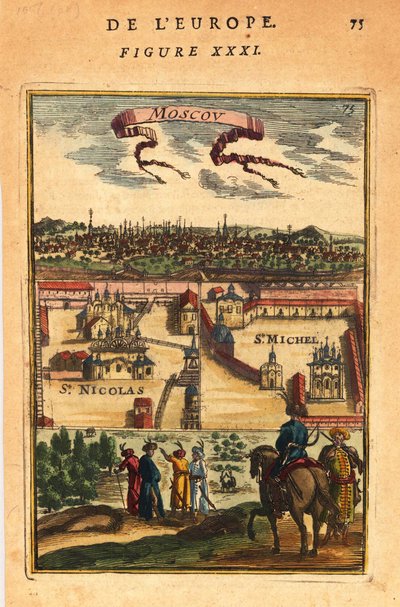 Moskwa, 1683 r. autorstwa Alain Manesson Mallet
