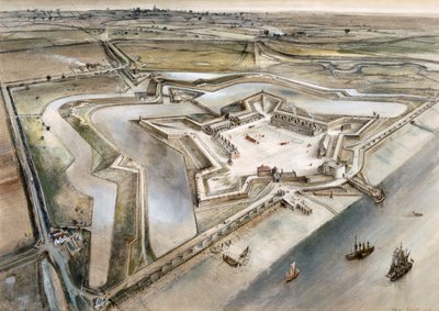 Fort Tilbury, ok. XVII w., ok. 1960 r. autorstwa Alan Ernest Sorrell