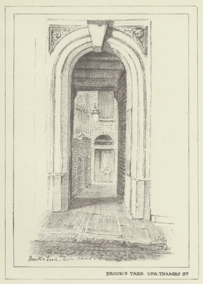 Brooks Yard, Upper Thames Street autorstwa Alan Stapleton