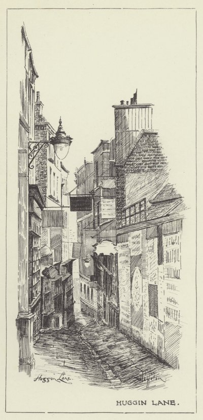 Huggin Lane autorstwa Alan Stapleton