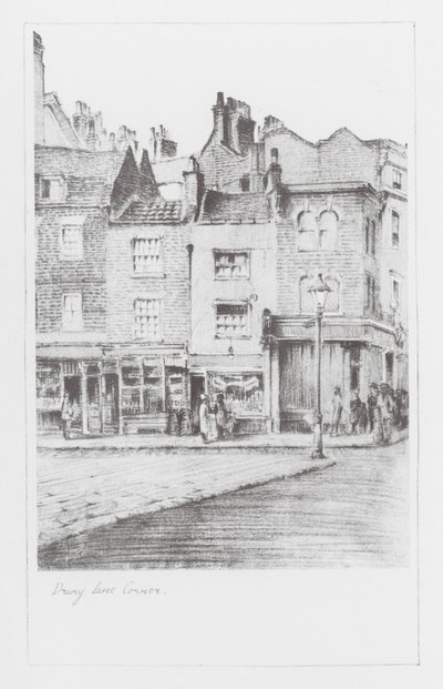 London Lanes: Drury Lane Corner (litografia) autorstwa Alan Stapleton