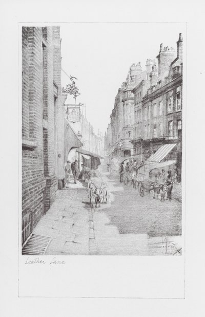 London Lanes: Leather Lane (litografia) autorstwa Alan Stapleton