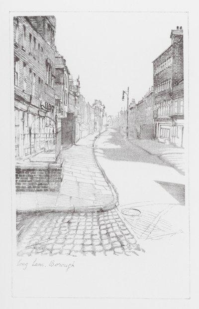 London Lanes: Long Lane, Borough (litografia) autorstwa Alan Stapleton