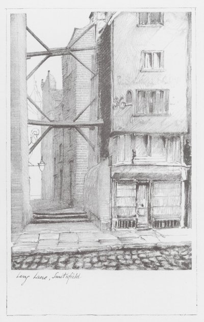 London Lanes: Long Lane, Smithfield (litografia) autorstwa Alan Stapleton
