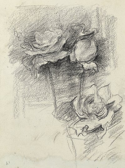 Martwa natura róż w wazonie, ok.1890 autorstwa Albert de Belleroche