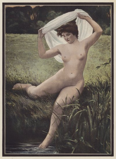 Kąpiąca się kobieta (kolor lito) autorstwa Albert Auguste Fourie