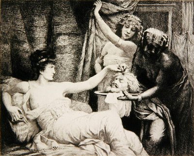 Herodiada c.1878 (akwaforta) autorstwa Albert Alexander Paul Rouffio