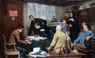 Małżeństwo cywilne autorstwa Albert Anker