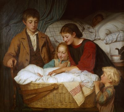 Noworodek autorstwa Albert Anker
