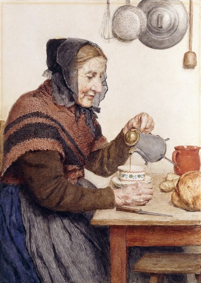 Babcia z kawą, 1904 autorstwa Albert Anker