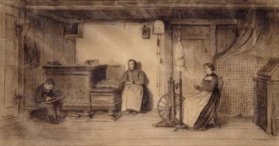 W salonie na farmie autorstwa Albert Anker