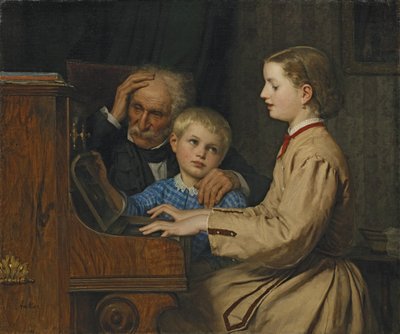 Pieśń Ojczyzny, 1874 autorstwa Albert Anker