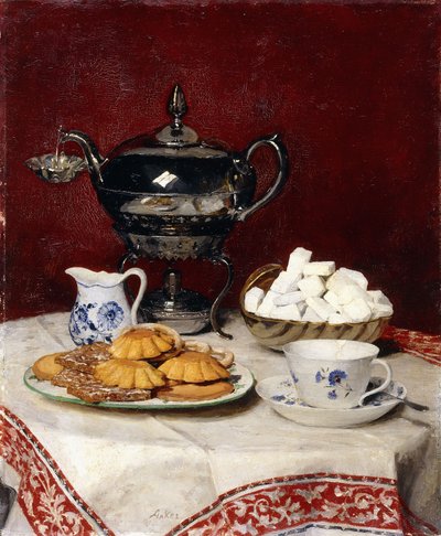 Martwa natura: smaczna herbata, 1897 autorstwa Albert Anker