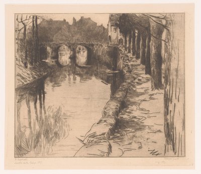 Stary most nad kanałem w Diksmuide Vieux Pont (tytuł na obiekcie) Stary most w Diksmuide autorstwa Albert Baertsoen