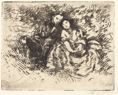Rozmowa miłosna (Rozmowa amoureuse) autorstwa Albert Besnard