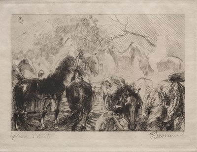 Targ koni w Algierze autorstwa Albert Besnard