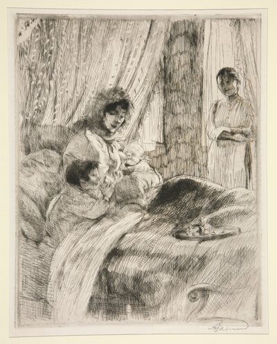 Obiad, czyli szczęśliwe macierzyństwo autorstwa Albert Besnard