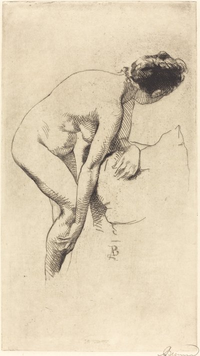 Akt trzymający się za nogę autorstwa Albert Besnard