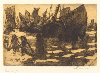 Małe łodzie rybackie Berck autorstwa Albert Besnard