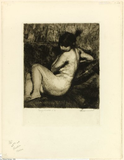 Turban z piórami autorstwa Albert Besnard