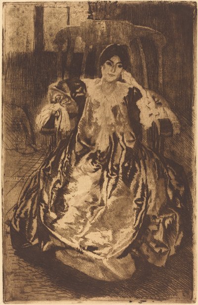 Jedwabna suknia autorstwa Albert Besnard