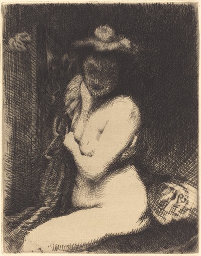 Kobieta przy swojej toalecie (La toilette) autorstwa Albert Besnard