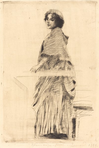 Kobieta w pelerynie autorstwa Albert Besnard